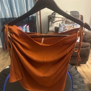 Elegant Orange rust Women's top xs fp